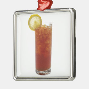 Ornement Métallique Un verre de thé glacé
