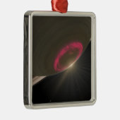 Ornement Métallique Une aurore rouge cerise (Droite)