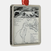 Ornement Métallique Une vue de perspective de lac George (Droite)