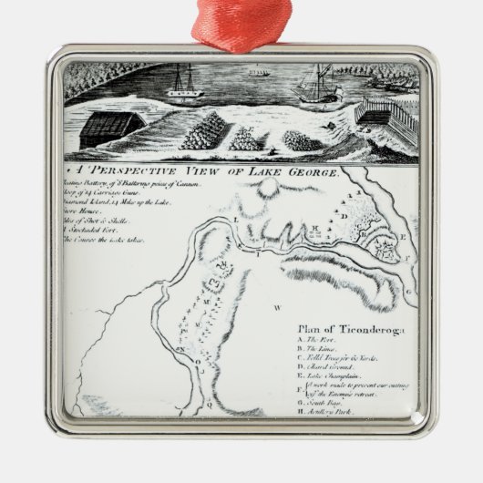 Ornement Métallique Une vue de perspective de lac George (Devant)