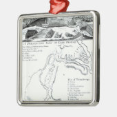 Ornement Métallique Une vue de perspective de lac George (Gauche)