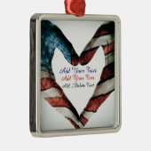 Ornement Métallique USA Hands and Heart (Droite)