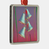 Ornement Métallique Vacances brillantes Bells argentées (Droite)