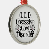 Ornement Métallique Vache drôle (Droite)