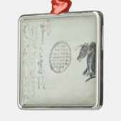 Ornement Métallique Vache, fenêtre ovale et Haiku (Gauche)