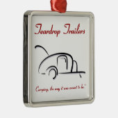 Ornement Métallique Version de rouge de remorques de larme (Droite)