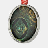 Ornement Métallique Vibrations magiques Abstrait Art Round (Gauche)