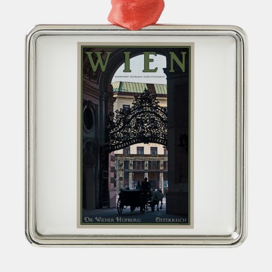 Ornement Métallique Vienne - chariot de cheval (Devant)