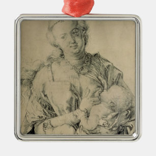 Ornement Métallique Vierge Marie allaitant l'enfant du Christ, 1512