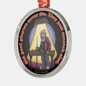 Ornement Métallique Vieux joueurs de piscine (Gauche)