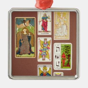 Ornement Métallique VIII justice, sept cartes de tarot