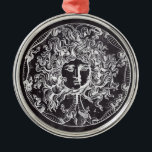 Ornement Métallique vintage chalkboard Greek mythology Gorgon medusa<br><div class="desc">tableau noir accessoires de mode medusa cheveux. tableau vintage mythologie grecque Gorgon medusa décoration et cadeaux medusa pour les amateurs de mythologie grecque.</div>