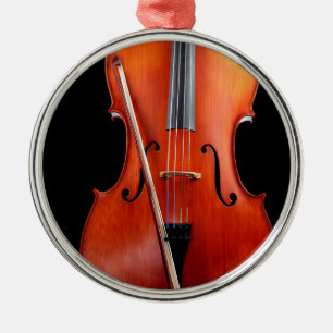 Ornement Métallique Violoncelle classique sur le noir