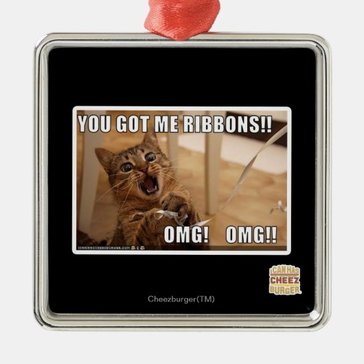 Ornement Métallique Vous m'avez obtenu des rubans ! ! (Devant)