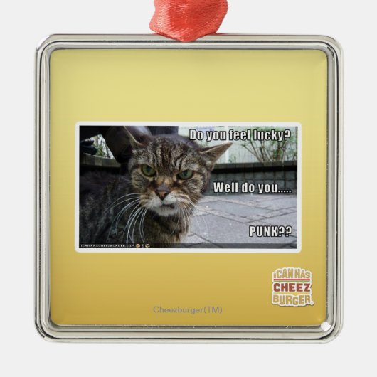 Ornement Métallique Vous sentez-vous chanceux ? (Devant)