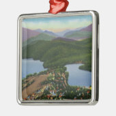 Ornement Métallique Vue aérienne des lacs placides et du miroir (Gauche)