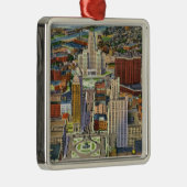 Ornement Métallique Vue aérienne du centre ville et du centre (Droite)