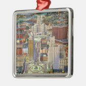 Ornement Métallique Vue aérienne du centre ville et du centre (Gauche)