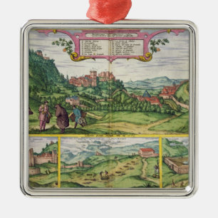 Ornement Métallique Vue d'Alhambra, de 'Civitates Orbis Terrar
