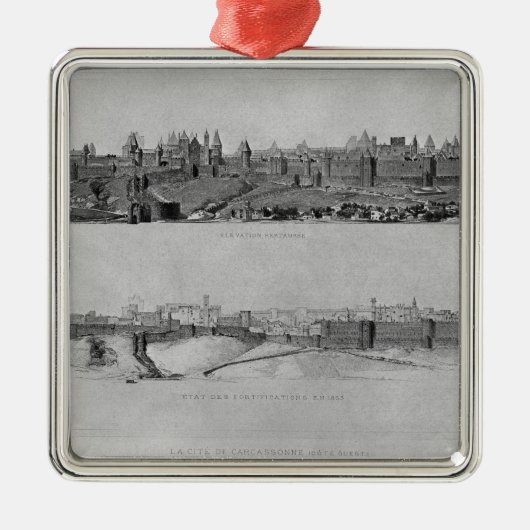 Ornement Métallique Vue de Carcassonne du côté Ouest (Devant)