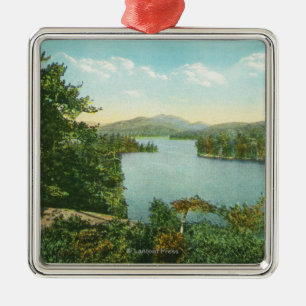 Ornement Métallique Vue de lac inférieur Saranac d'île de bluff