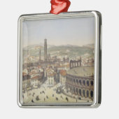 Ornement Métallique Vue de Vérone, gravée par L. Cherbuin (couleur en (Gauche)