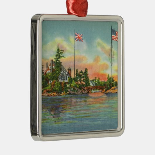 Ornement Métallique Vue d'île de Zavikon (Droite)