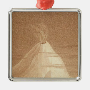 Ornement Métallique Vue du Mexique d'Orizaba