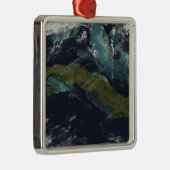 Ornement Métallique Vue satellite de Cuba (Droite)