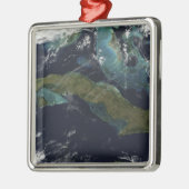 Ornement Métallique Vue satellite de Cuba (Gauche)