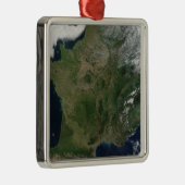 Ornement Métallique Vue satellite de la France (Droite)