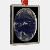 Ornement Métallique Vue satellite de la Terre (Droite)