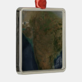 Ornement Métallique Vue satellite de l'Inde centrale (Droite)