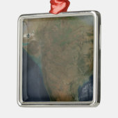 Ornement Métallique Vue satellite de l'Inde centrale (Gauche)