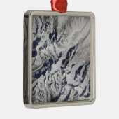 Ornement Métallique Vue satellite d'un glacier himalayen (Droite)