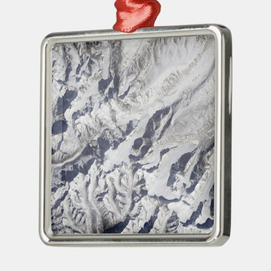 Ornement Métallique Vue satellite d'un glacier himalayen (Gauche)