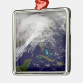 Ornement Métallique Vue satellite d'une tempête d'hiver massive (Gauche)