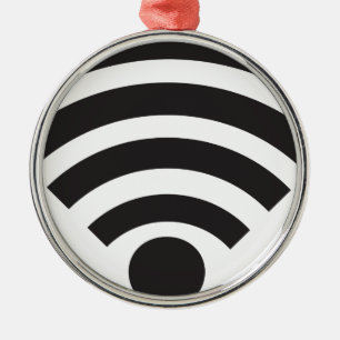 Ornement Métallique Wifi network symbol