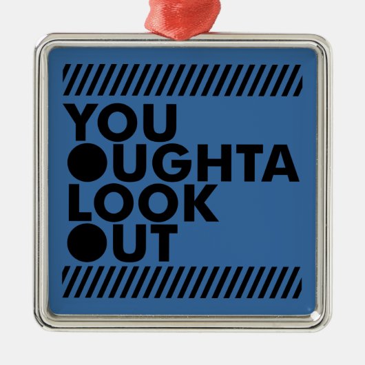 Ornement Métallique YOLO avec prudence (Devant)