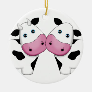 Ornement mignon de couples de vache
