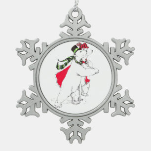 Ornement mignon de flocon de neige de Noël de