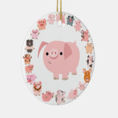 Ornement mignon de mandala de porc de bande (Droite)