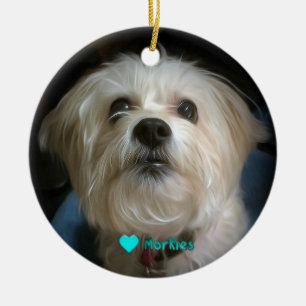 Ornement mignon de Noël d'amour de chiot de Morki