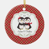 Ornement mignon de Noël d'amour de couples de (Devant)