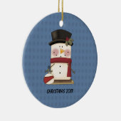 Ornement mignon de Noël de bonhomme de neige de (Droite)