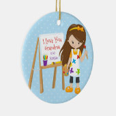 Ornement mignon de Noël de grand-parent d'artiste (Droite)