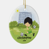 Ornement mignon de Noël de sport de footballeur (Droite)