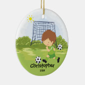 Ornement mignon de Noël de sport de footballeur (Droite)