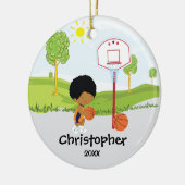 Ornement mignon de Noël de sport de joueur de (Gauche)