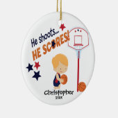 Ornement mignon de Noël de sport de joueur de (Droite)